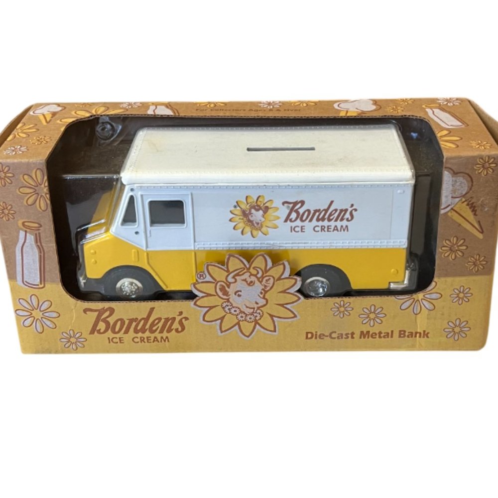 ERTL COLLECTIBLES 1996 Borden’s Ice Cream Truck Metal Bank